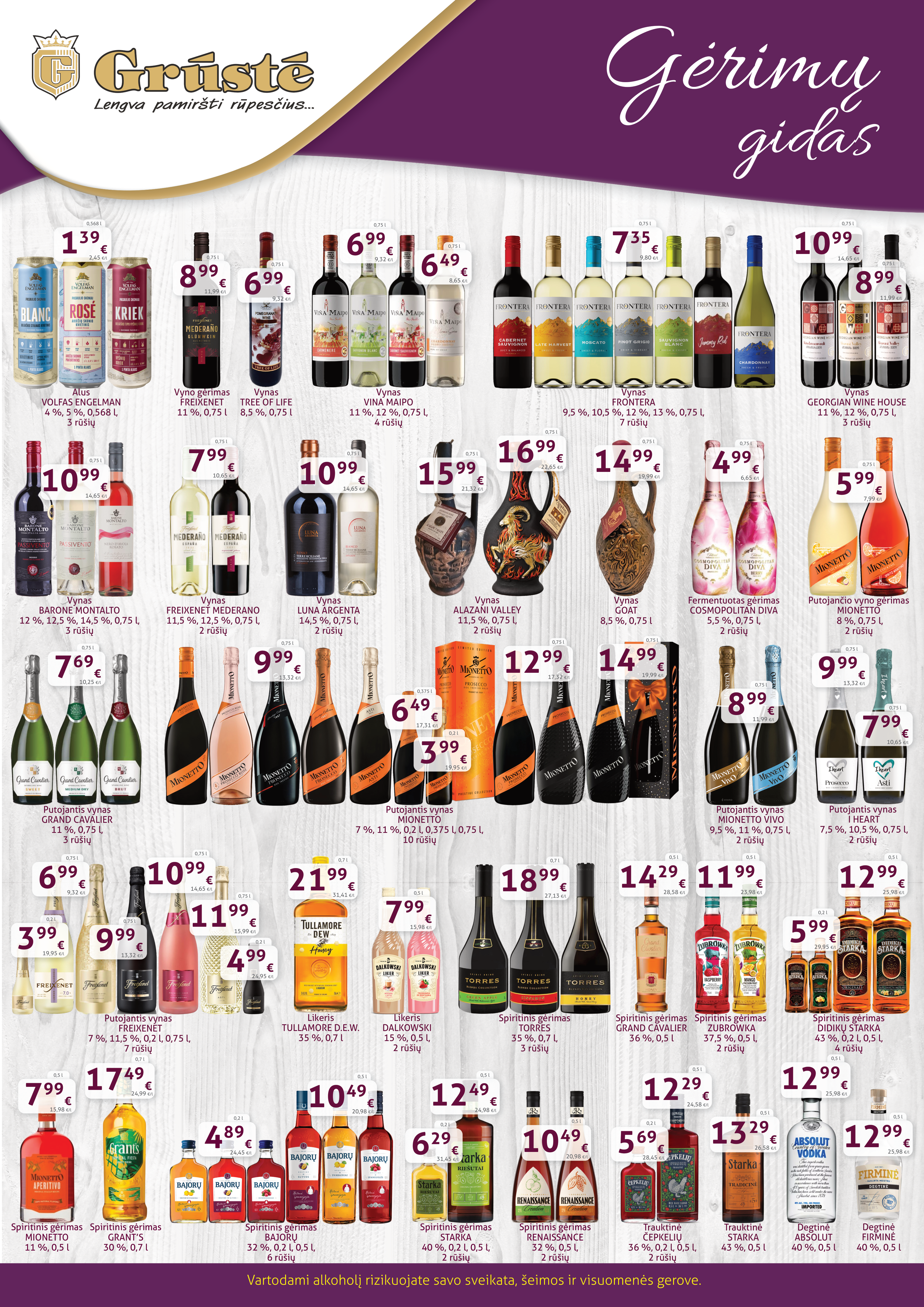 Gėrimų gidas – 1 puslapis